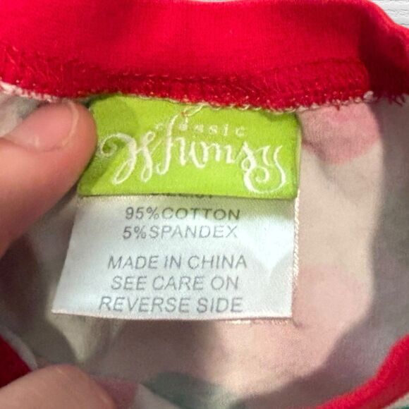 Classic Whimsy Santa Pajama Top Toddler 3T Christmas Polka Dot Sleep Shirt - Picture 3 of 6